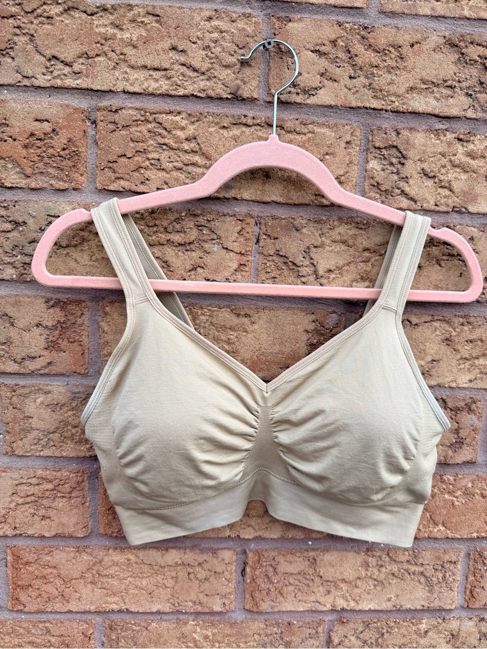 🌿4/$25 • Genie Seamless Light Beige Wireless Comfort Bra